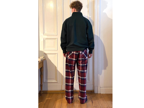 Nähpaket Herr Tim, Baumwollflanell Check Bordeaux