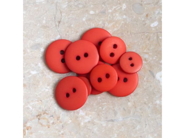 Atelier Brunette Knopf "Classic Matte", 15mm, Poppy Tangerine
