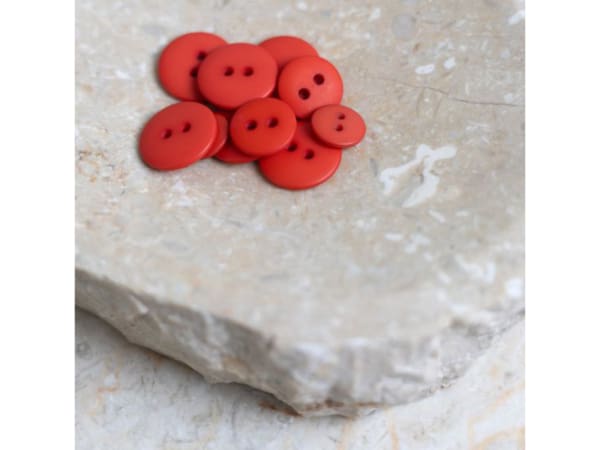 Atelier Brunette Knopf "Classic Matte", 15mm, Poppy Tangerine – Bild 2