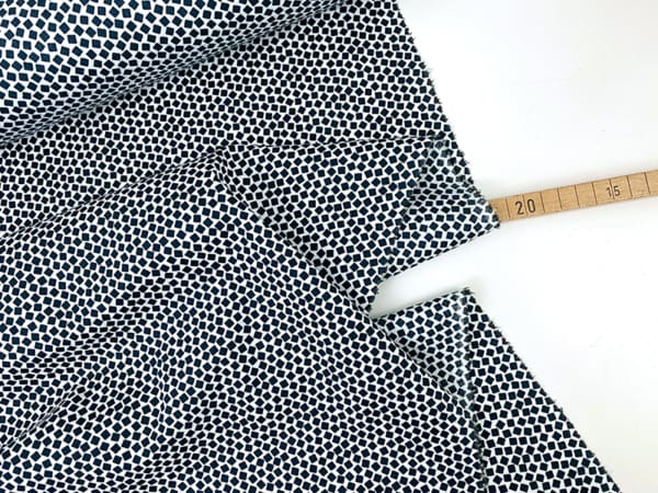 Designerleftover feine Popeline, Tiny Squares Petrol – Bild 2