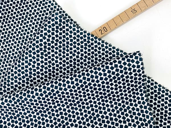 Designerleftover feine Popeline, Tiny Squares Petrol