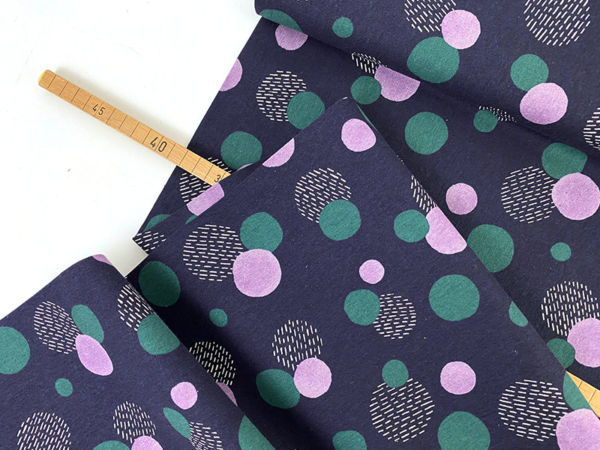 Le Bouquet, Kokka BW Leinen Canvas Navy
