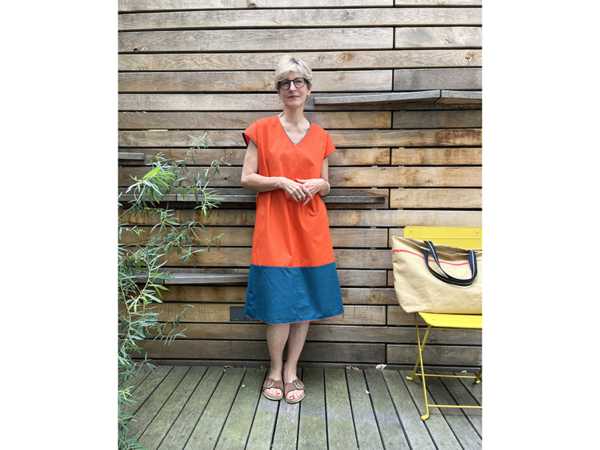 Shop the Look ** Kleid Frau Iva Studioschnittreif ** Colorblocking Beere – Bild 3