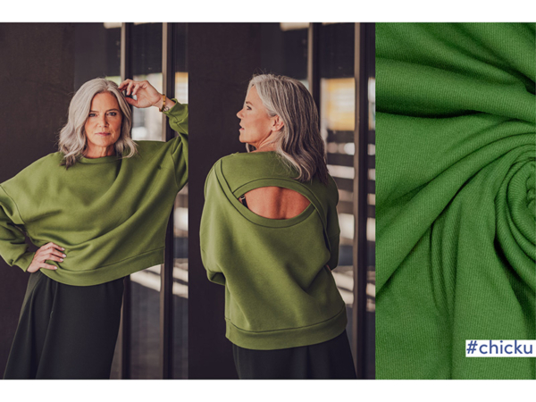 Organic Heavy Sweat brushed, Green, Fibre Mood