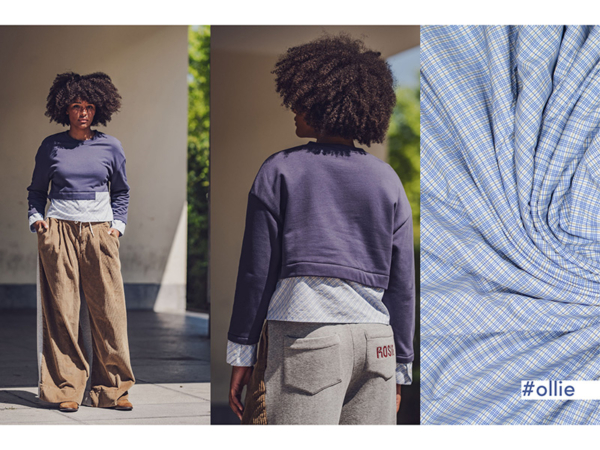 Woven Cotton Poplin Check, Fibre Mood
