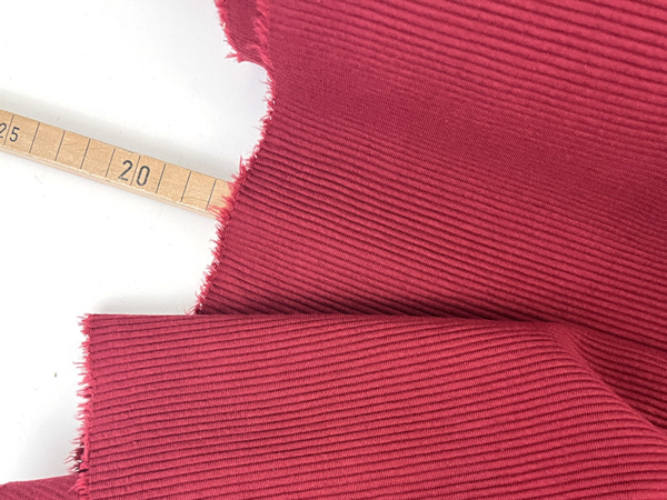 Ottoman Rippenjersey, Rhubarb / Burgundy – Bild 2