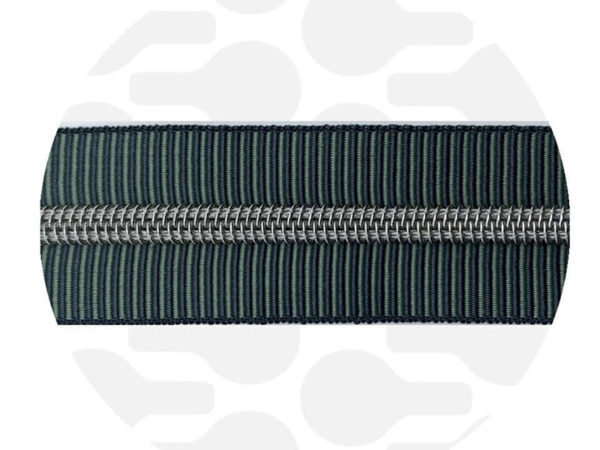 Zipper Zoo Nylon Spirale Striped Forest, Silber