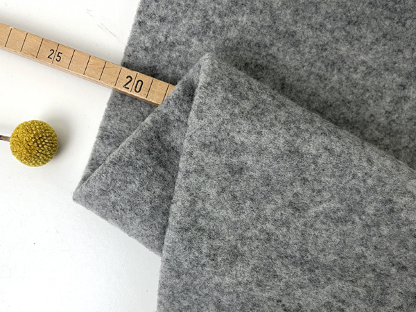 Schurwolle Fleece, Hellgrau