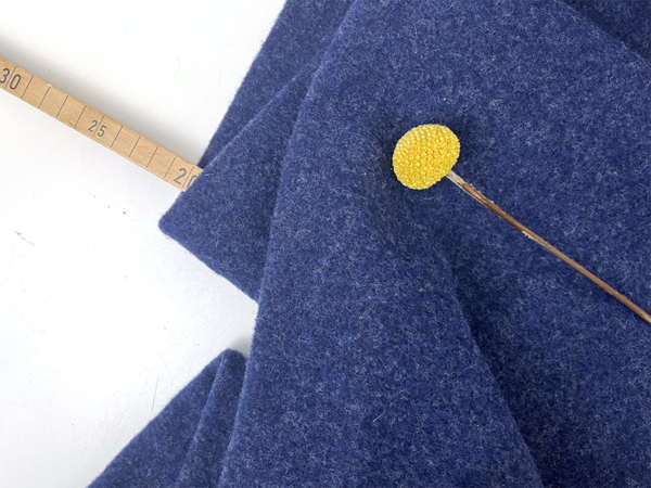 Schurwolle Fleece, Medieval Blue