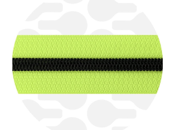 Zipper Zoo Nylon Spirale Neon Yellow, Black