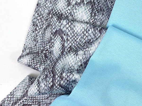 Designerleftover Rippenjersey Baumwolle, Snake – Bild 3