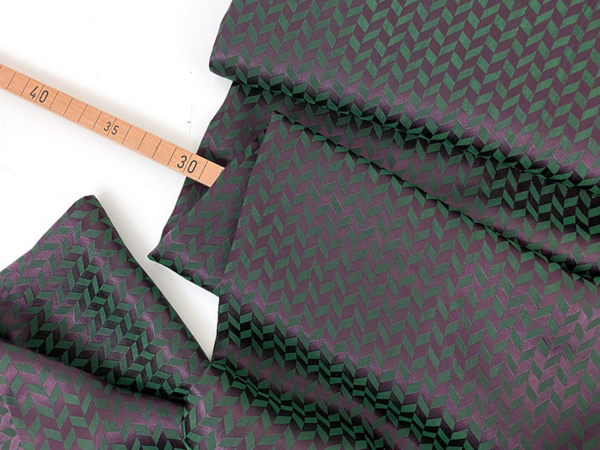 Nähpaket Frau Marzi Portrayle, Viskose Fischgrat, Violett Dark Green – Bild 3