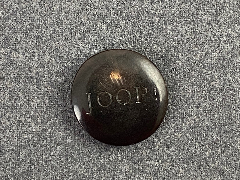 Designer Knopf mit Steg, Echt Horn, 30mm