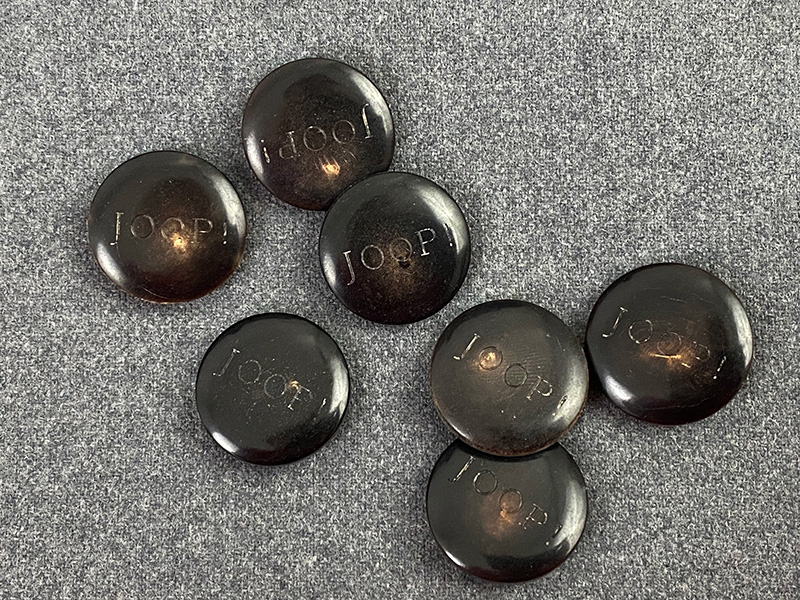 Designer Knopf mit Steg, Echt Horn, 30mm – Bild 3