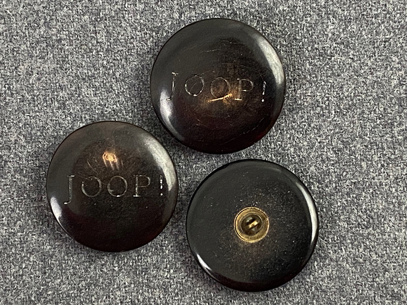 Designer Knopf mit Steg, Echt Horn, 30mm – Bild 2