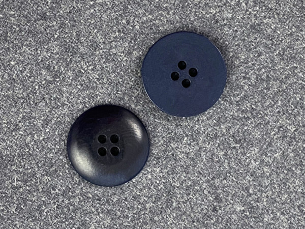 Designer Knopf Steinnuß, Dunkelblau, 23mm – Bild 2