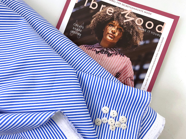 Nähpaket, Fibre Mood -25%, LYDIA, Cotton Poplin Azure