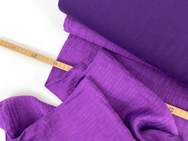 Nähpaket Frau Marzi Portrayle, Lyocell Double Gauze Jacquard, Violett