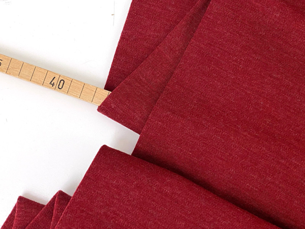 Merino Strick, Rhubarb / Burgundy – Bild 2