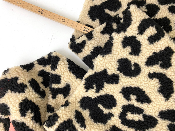 Teddy Leopard Jacquard, Natur Schwarz – Bild 2