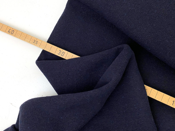 Strick Doubleface Uni, Navy Bordeaux – Bild 2