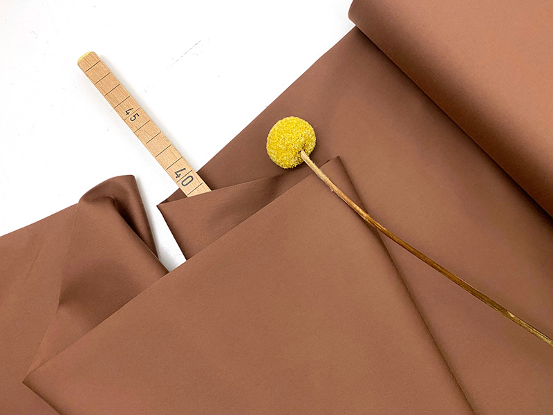 Designerleftover Baumwolle Seide, Mocha Mousse – Bild 2