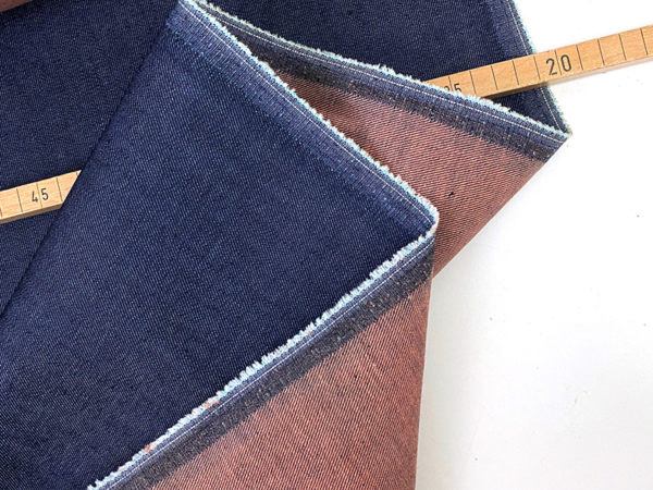 Designerleftover Denim "Kelso" , Doubleface Indigoblau Fresco