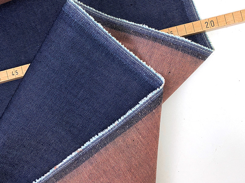 Designerleftover Denim "Kelso" , Doubleface Indigoblau Fresco
