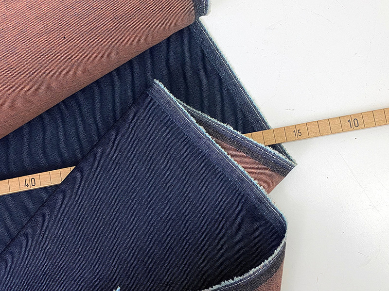 Designerleftover Denim "Kelso" , Doubleface Indigoblau Fresco – Bild 3