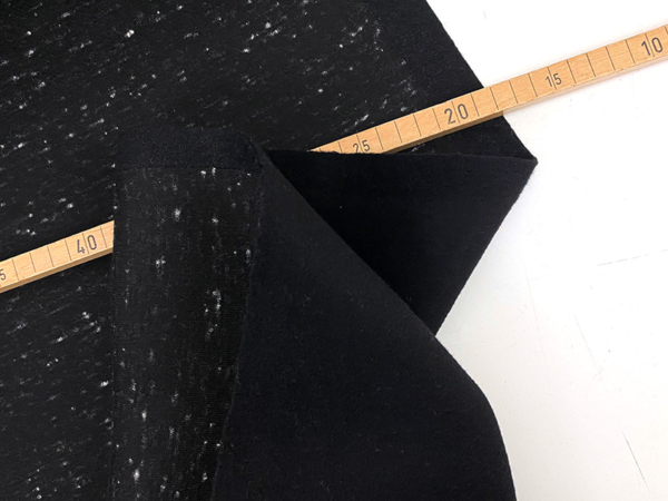 Designerleftover Mantelwolle Cashmere, Doubleface Bonded Black