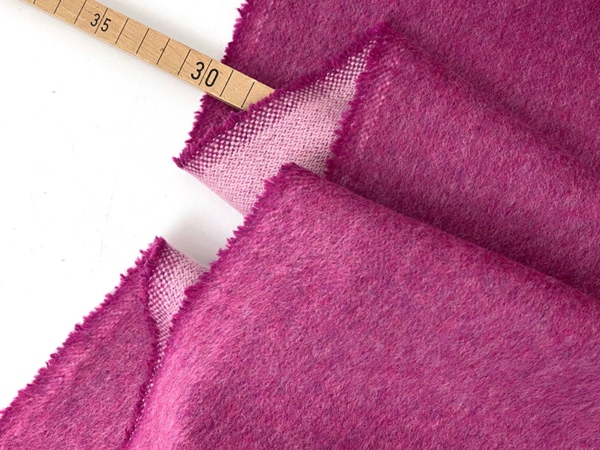 Designerleftover Mantelwolle Dusty Magenta – Bild 2