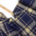 Baumwollflanell Check Navy Braun Sand