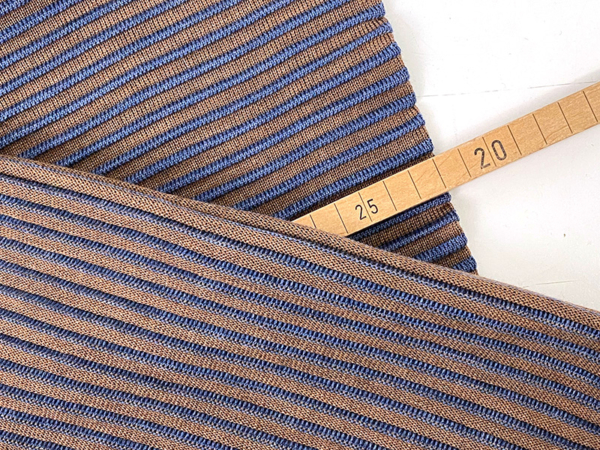 Rippenstrick Merino, Jeansblau Sand – Bild 3