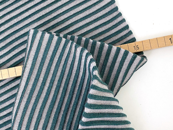 Rippenstrick Merino, Salbei Hellgrau – Bild 2