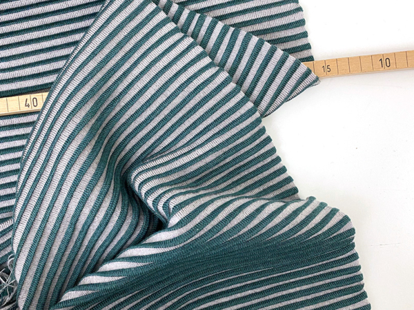 Rippenstrick Merino, Salbei Hellgrau