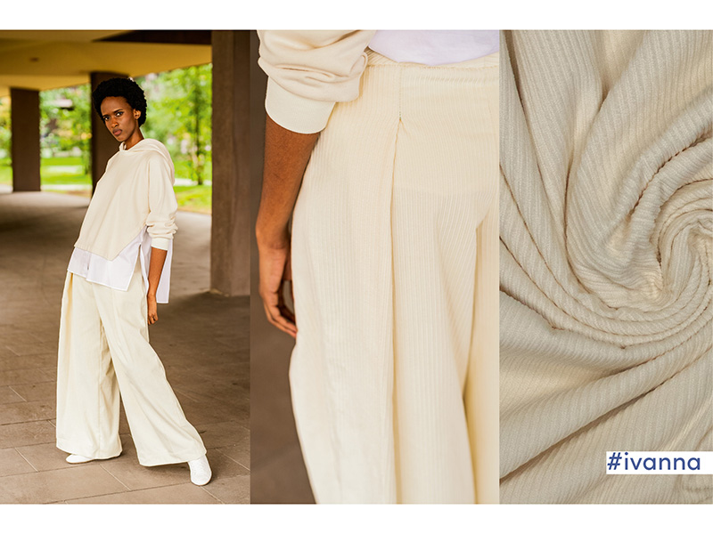 High Low Cord, washed, Off-White, Fibre Mood