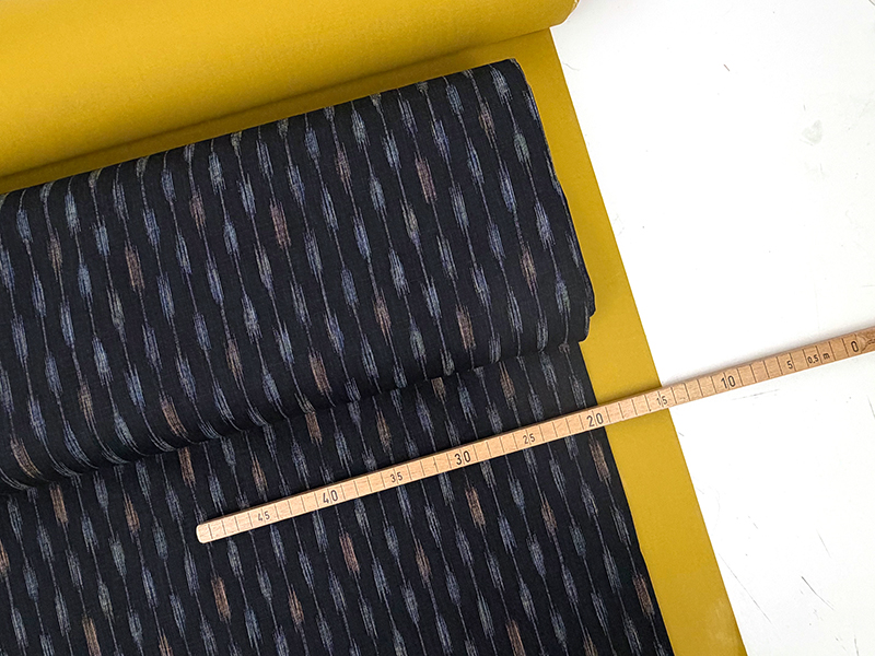 Fold and Sew Bag Nähpaket, Designerleftover waterproof Ocker & Kasuri Japan – Bild 2