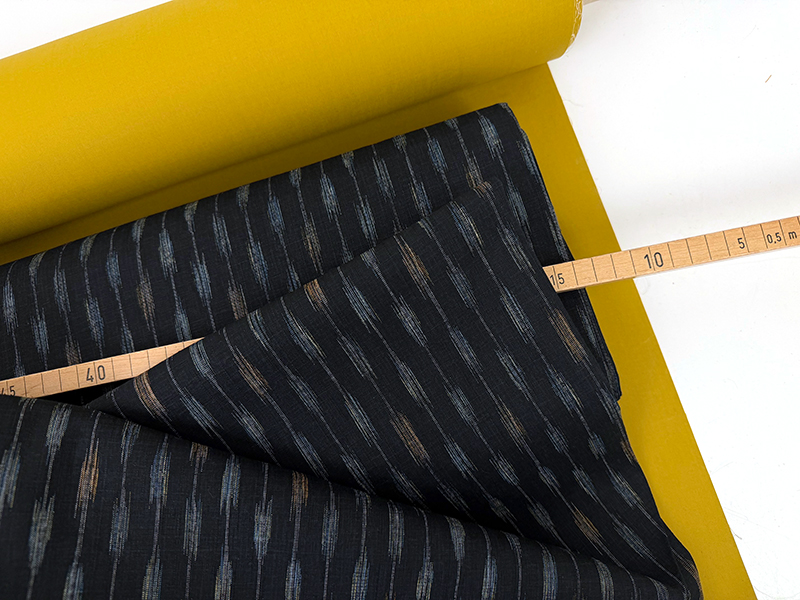 Fold and Sew Bag Nähpaket, Designerleftover waterproof Ocker & Kasuri Japan