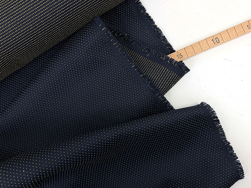 Designerleftover BW Tiny Dots, Hosenqualität, Navy Gold