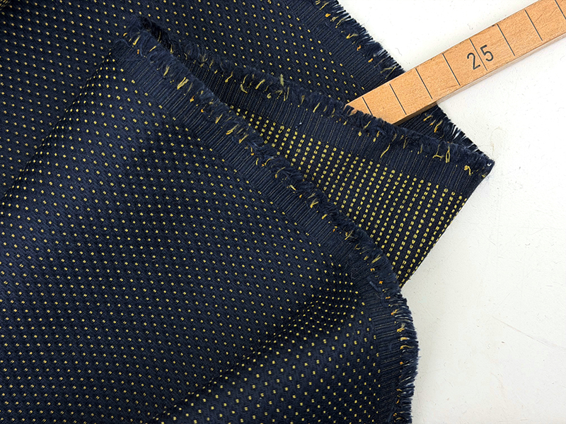 Designerleftover BW Tiny Dots, Hosenqualität, Navy Gold – Bild 2