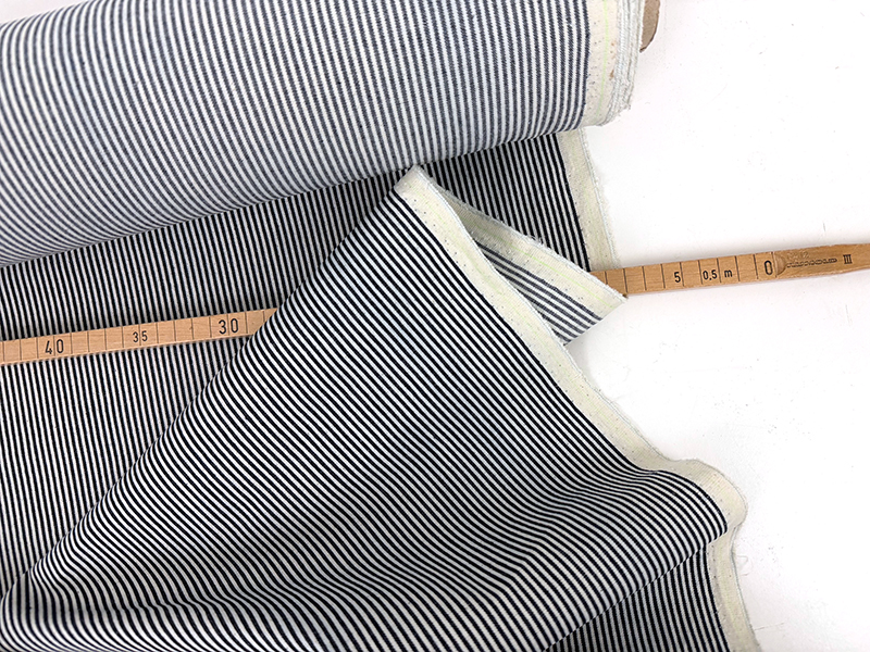 Designerleftover Railroad Denim, Dark Indigo Stripes 10oz