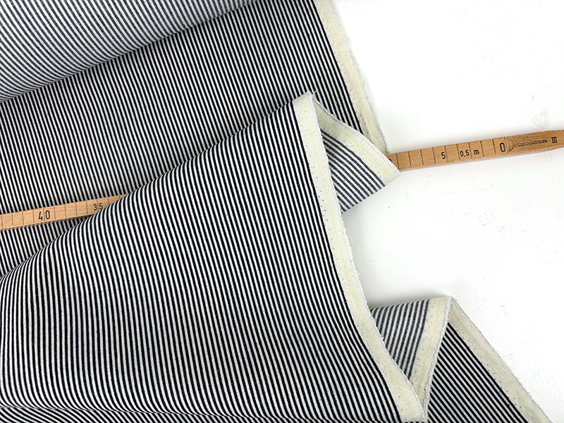 Designerleftover Railroad Denim, Dark Indigo Stripes 10oz – Bild 3