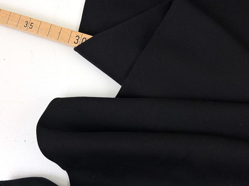 Baumwolle Interlock Jersey, Smooth Touch, Black