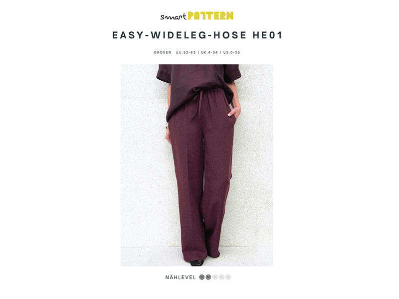 Shop the Look **1000Stoff Easy Wideleg HE01**, Lyocell Leinen Twill Burgundy – Bild 6