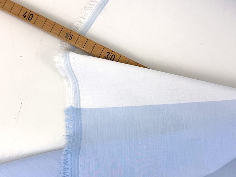 Designerleftover Cotton Ombre Panel, Weiß Hellblau – Bild 3