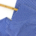 Designerleftover feine Popeline Streifen, Azur Weiß