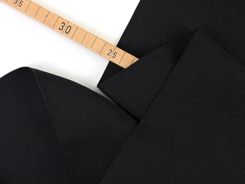 Lyocell Leinen Twill, Schwarz – Bild 2