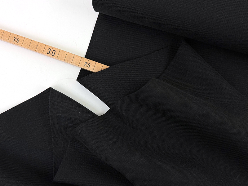 Lyocell Leinen Twill, Schwarz