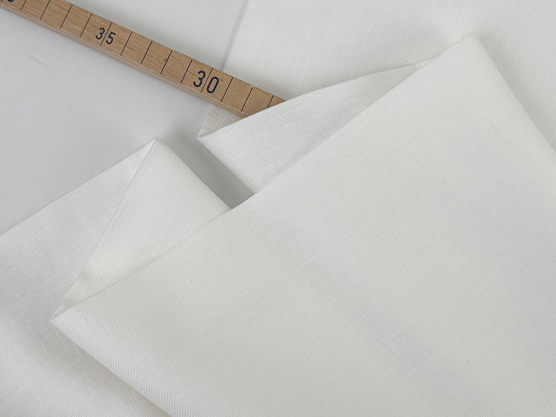 Lyocell Leinen Twill, Weiß – Bild 2