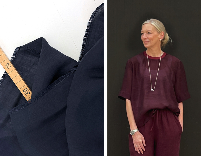 Shop the Look ** The TEE von Merchant and Mills** Lyocell Summer Breeze Navy